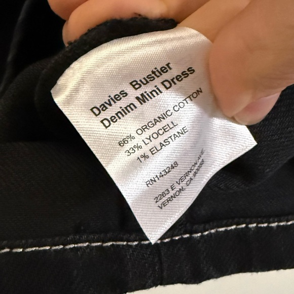 Reformation Davies Bustier Denim Dress in Black - 8 - Picture 7 of 11